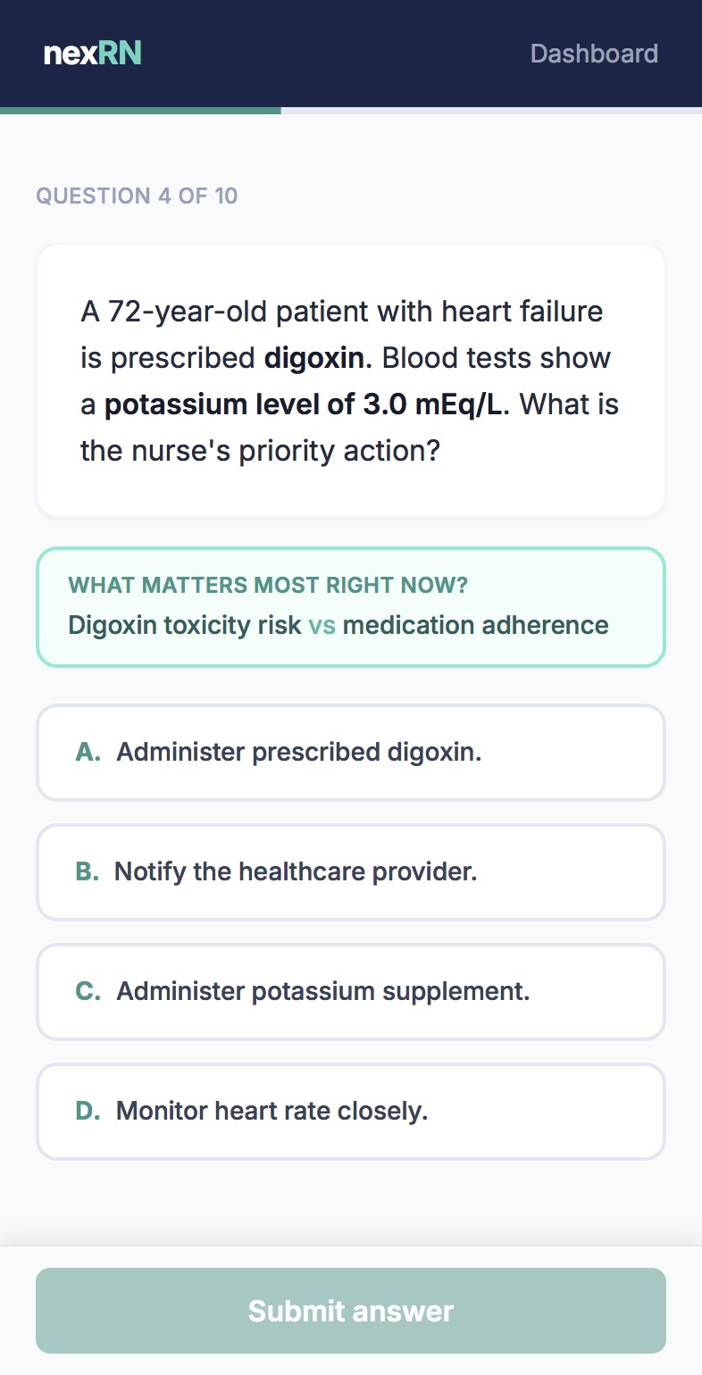 nexRN practice question